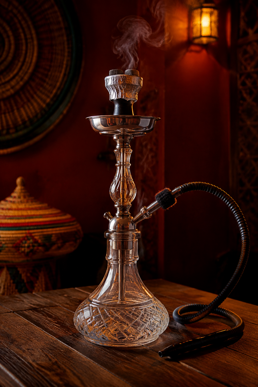 Shisha in a warm restaurant setting